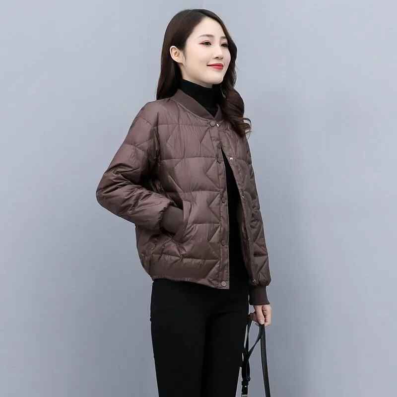 Vestiti di cotone da donna di moda 2023 nuova giacca autunno inverno colletto in piedi cappotto corto in cotone cappotto coreano Parka femminile
