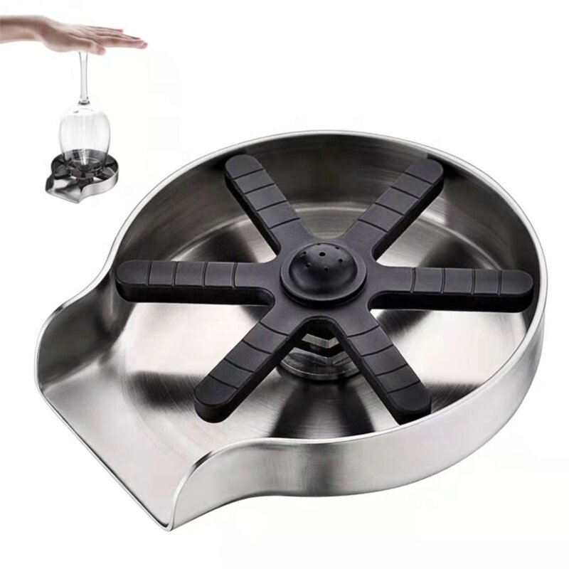 Strumento di pulizia automatico della sciacquatrice della tazza di vetro del rubinetto della rondella dell'acciaio inossidabile per i lavelli della cucina