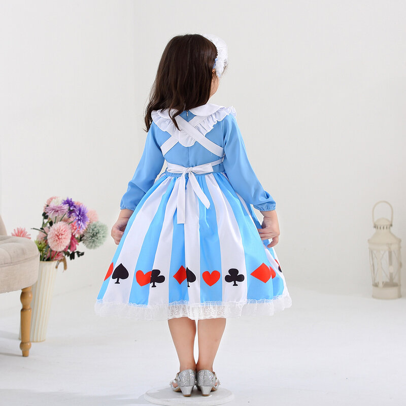 Alicja w krainie czarów Cosplay suknia pokojówka Lolita Fantasy odgrywanie ról kostium imprezowy Halloween karnawał urodziny prezent niespodzianka