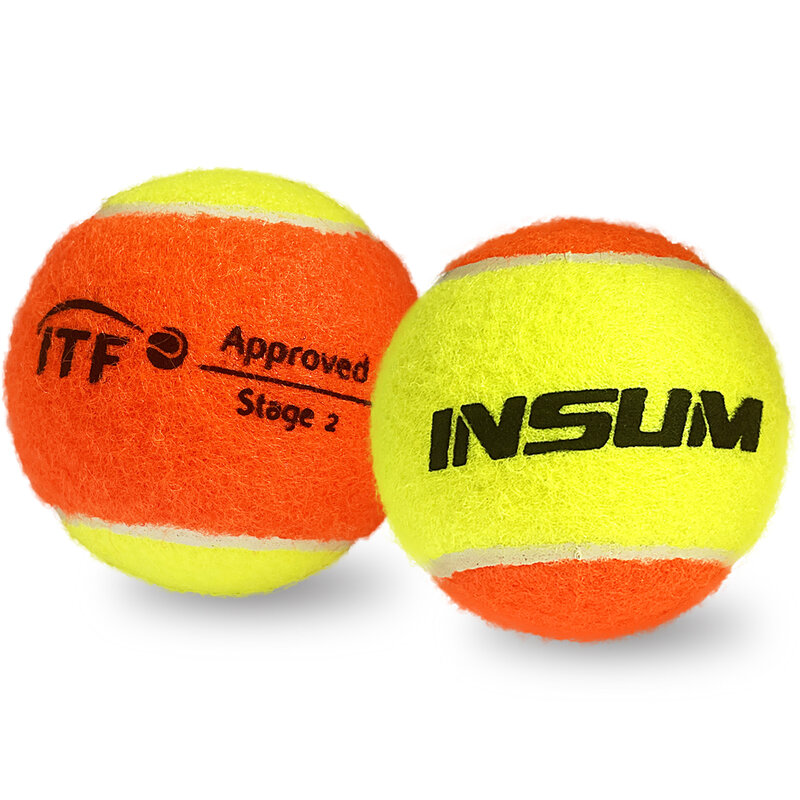 Beach Tennis Ball 2/6/16/25Pcs ITF Approved Stage 2 Beach Tennis  Balls 50% Low Compression for Beginners Ball Training PET Dog