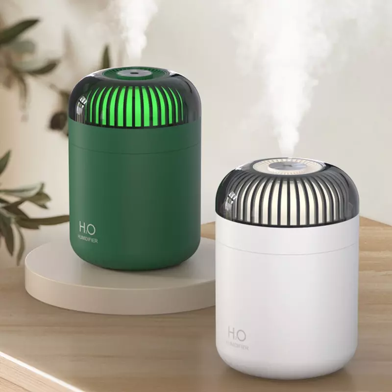 Humidificador de aire para dormitorio, purificador de aire de aromaterapia de gran capacidad, ambiente colorido, luz, 500ml