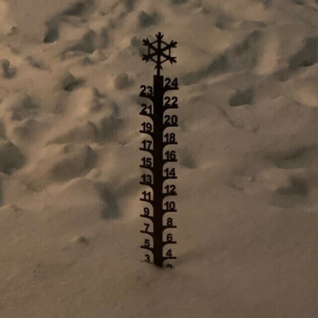 冬の庭の庭の庭の裏庭に適したガーデンメタルスノーゲージクリスマスクリスマス雪だるま測定計