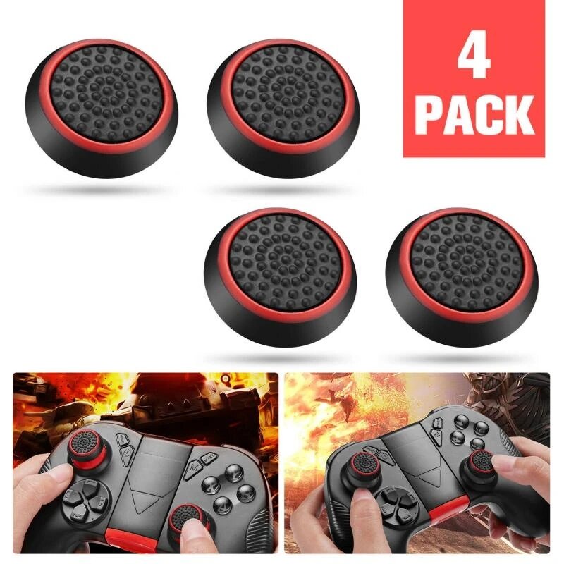 4PCS/10PCS Non-slip Silicone Analog Joystick Thumbstick Thumb Stick Grip Caps Cases for PS3 PS4 PS5 Xbox 360 Xbox One Controller