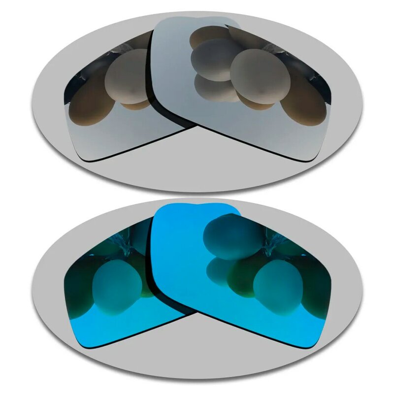 Серебряные и небесно-голубые зеркальные поляризованные солнцезащитные очки