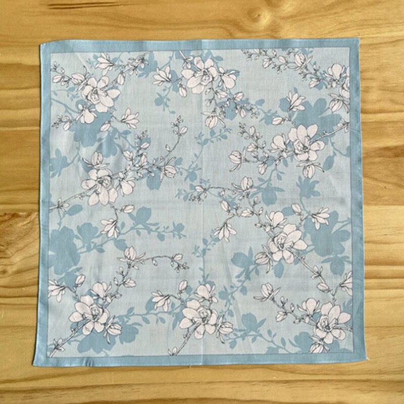 45x45cm kleurrijke bloemenpatroon zakdoek voor dames bruiloft zakdoek