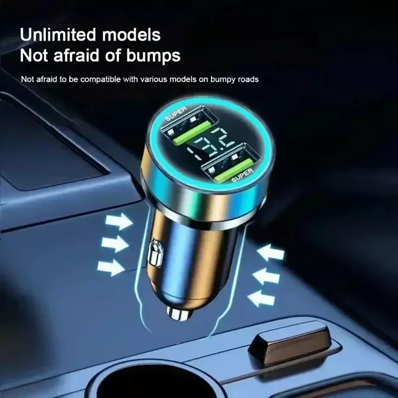 Cargador de coche con puertos USB duales, adaptador de carga súper rápida para IPhone 15, Samsung, Xiaomi, 240W