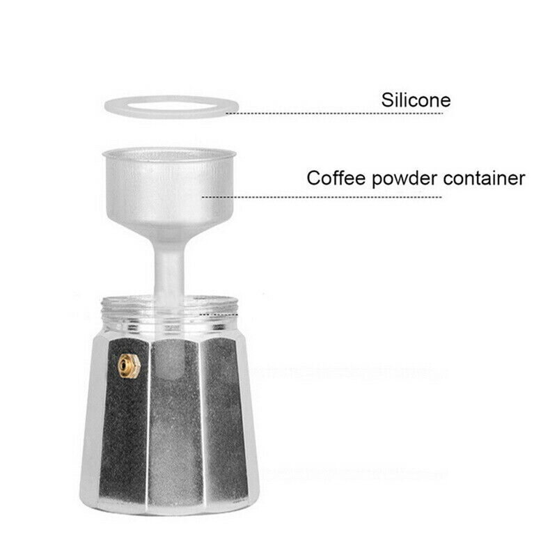 1 stücke Moka Gummi dichtung mit 1 Sieb Ersatz dichtung Dichtung für Kaffee Espresso Moka Herd Topf oben Silikon kautschuk