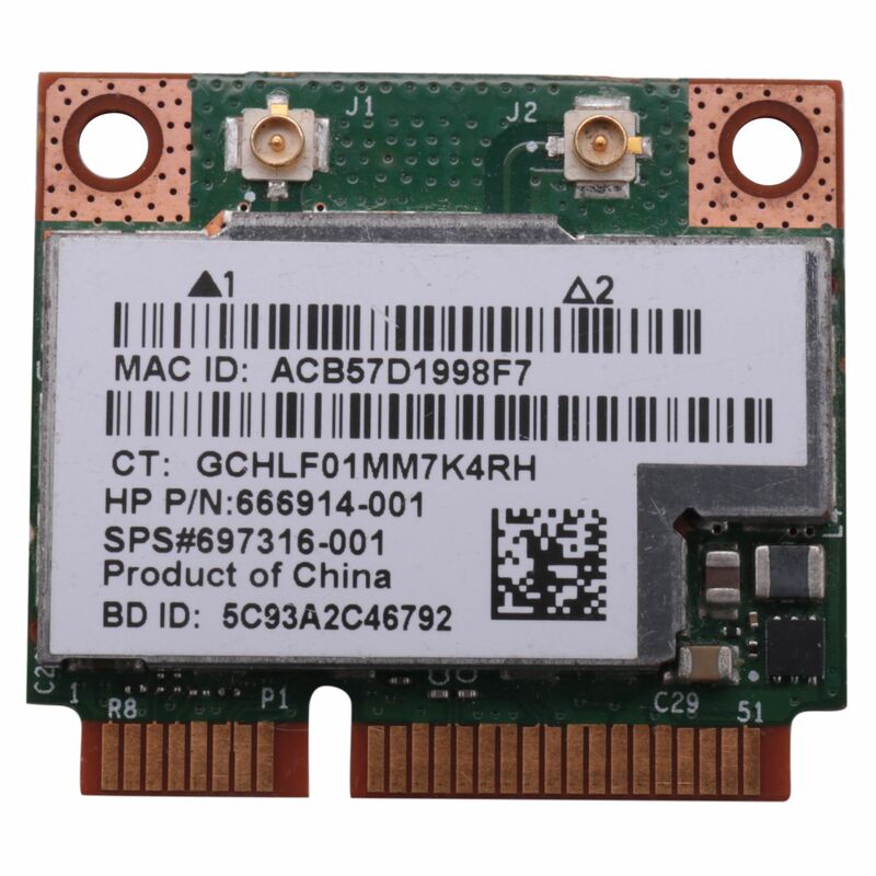 ثنائي النطاق BCM943228HMB 802.11A/B/G/N 300Mbps واي فاي بطاقة لاسلكية بلوتوث 4.0 نصف صغير Pci-E دفتر Wlan 2.4Ghz 5Ghz