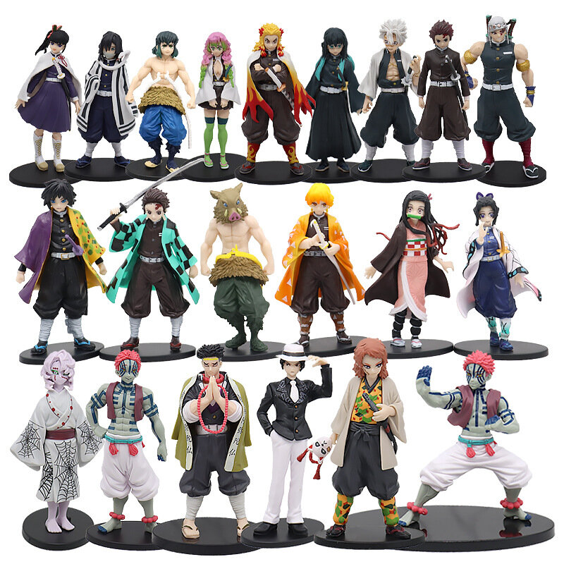 Figurines d'action Demon Slayer pour enfants, Kamado Tanjirou, Nezuko, Zenitsu, Inosuke Kimetsu No Yaiba, jouets modèles, cadeau de poupée