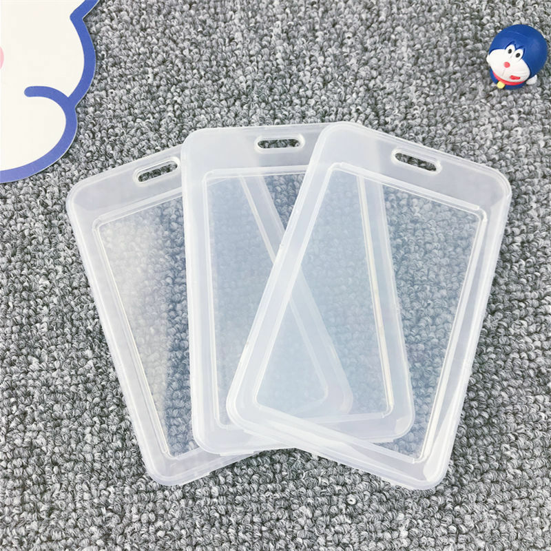 Pass Access Bus Card Case Bag Bank Credit Card Protective Cover Transparent ID Tag Employee's Card Holder Protector Sleeve