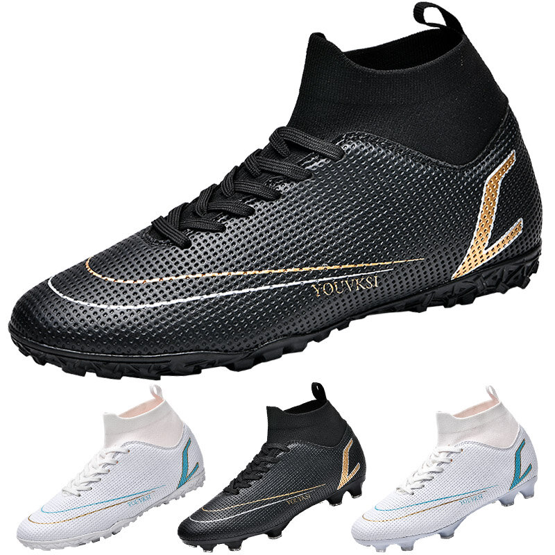 Buty piłkarskie dla mężczyzn FG/TF jakości trawy szkolenia knagi korki Top Outdoor Sports Sneakers kobiety antypoślizgowe 33-46 #