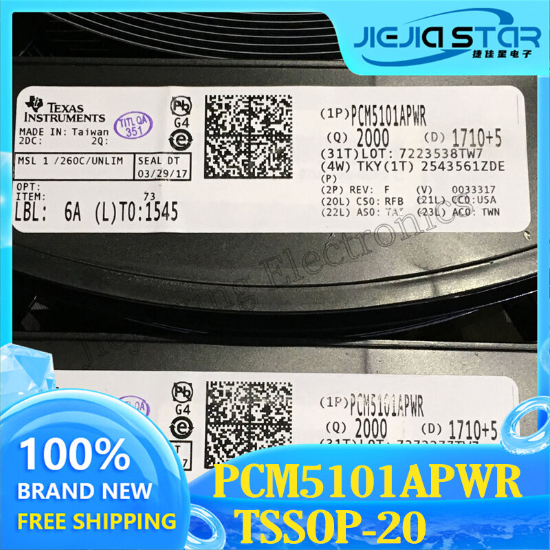 Elektronik pcm5101apwr pcm5101a neuer Original bestand TSSOP-20 Digital-Analog-Konverter-Chip 3 ~ 10pcs versand kostenfrei