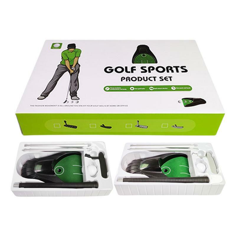 Golf üben Golf Putting Set Aluminium legierung Auto Ball Return System mit montieren Schläger und Golfball Golf Swing Rod für Männer