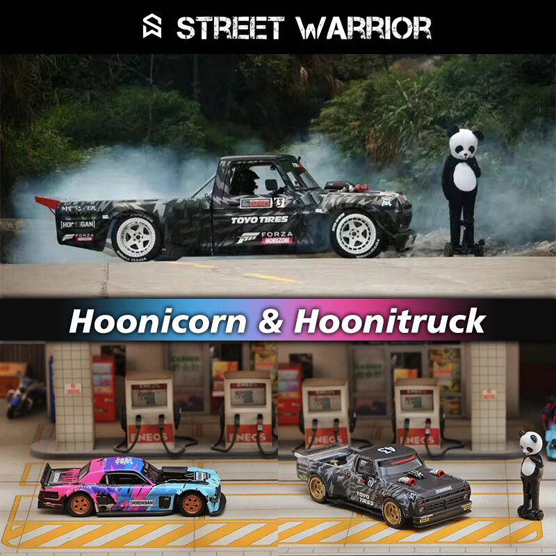 ของเล่นหุ่นโมเดลรถยนต์ของเล่นตามท้องถนน Presale SW 1:64 Mustang Hoonicorn RTR F150 Hoonitruck