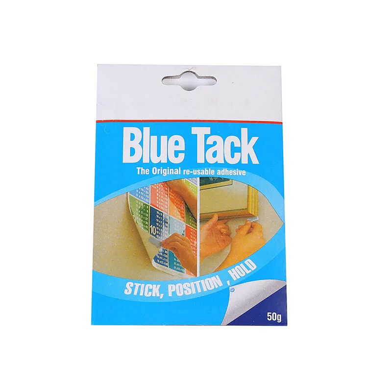 50/75G Blue Tack mastice adesivo riutilizzabile Sticky Tack Non tossico rimovibile Wall Safe Tack Putty per Poster cornici per foto Party