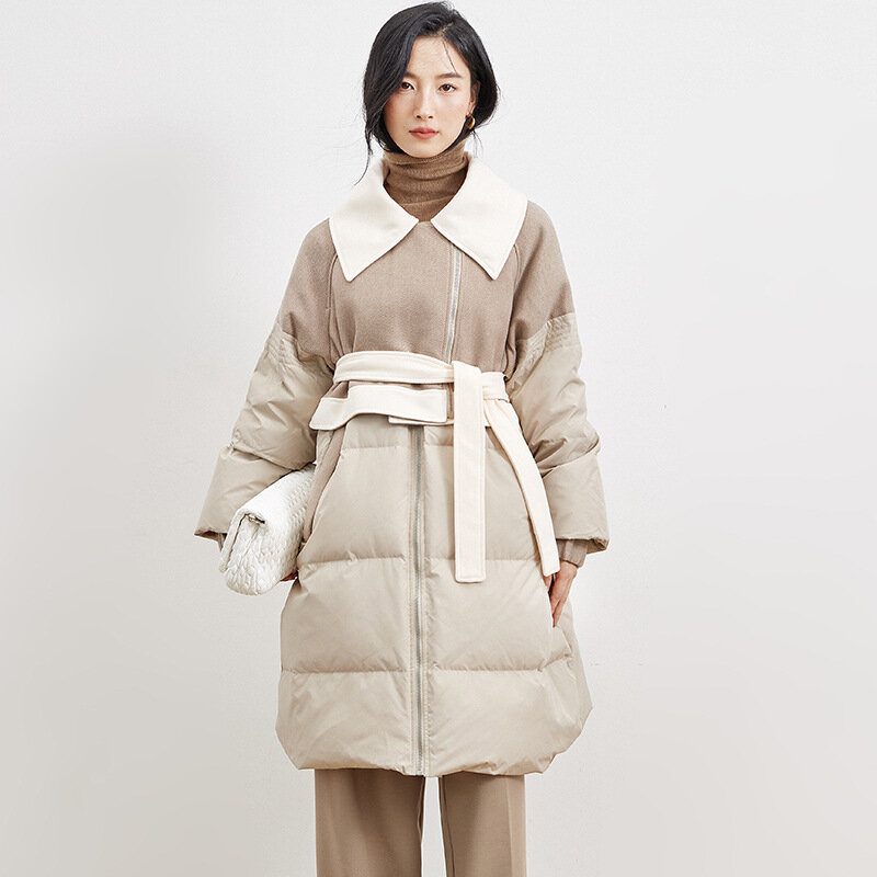 CHWA – manteaux mi-longs en duvet d'oie blanc pour femme, 29 – 43, 2022, FW, nouvelle mode
