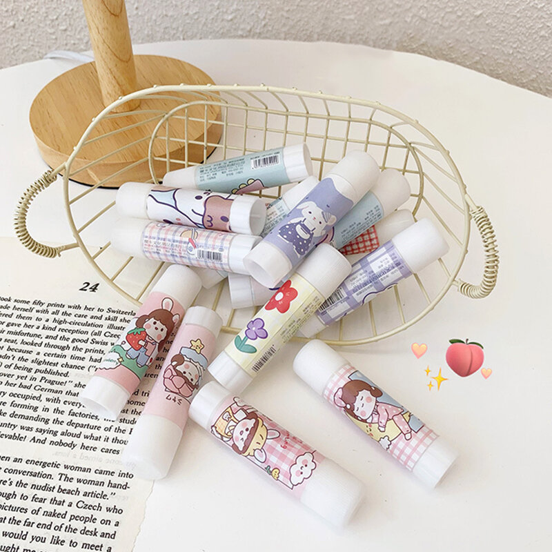 Solid Glue Cute Cartoon Solid Glue Stick Strong Glue Non-toxic Seal Stickers Mini Stationery Office School Supplies Students