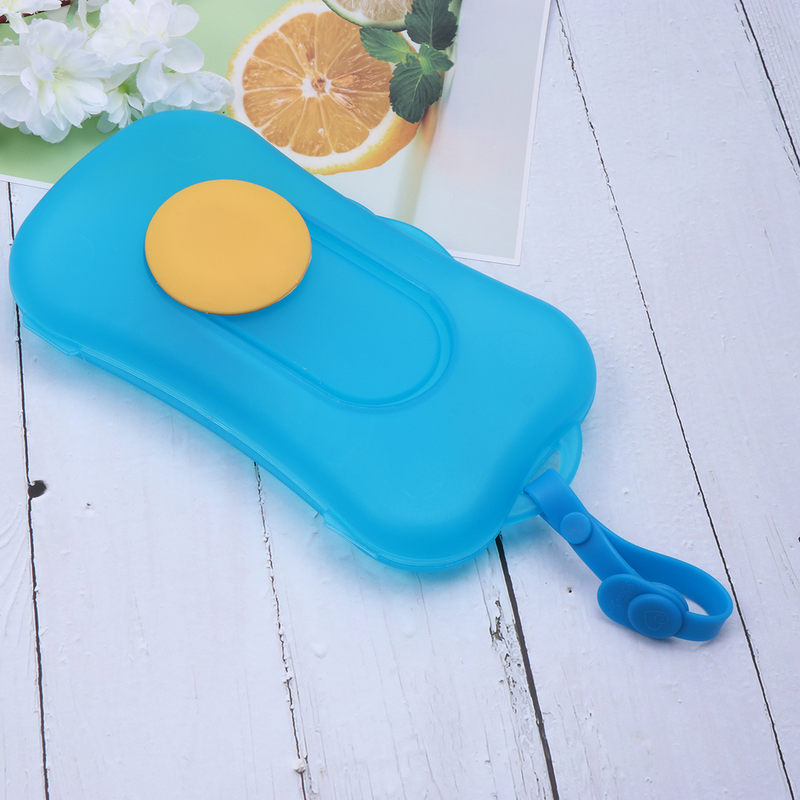 Wipe Dispenser Delicate Convenient Portable Outdoor Bag Wipes Box Wipes Case for storage Use Blue