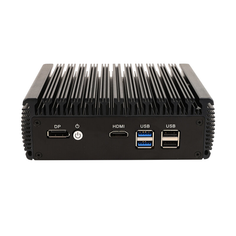 HUNSN RJ05f,Intel N5105, Alat Micro Firewall, Router PC,Mini PC,AES-NI,6XIntel 2.5GbE, DP,HDMI, Slot SIM