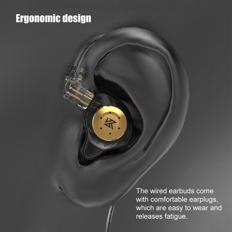 KZ EDX PRO Dynamic Earphones HIFI Music Sport Earbuds In Ear Earphones Sport Noise Cancelling Headset With Bag