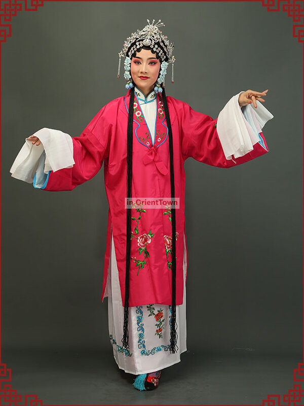 Peking Opera Drama Stage Costume Flower Dancer Female China Yue and Huangmei Opera Clothing Ancient Wealthy Ladies Outfit