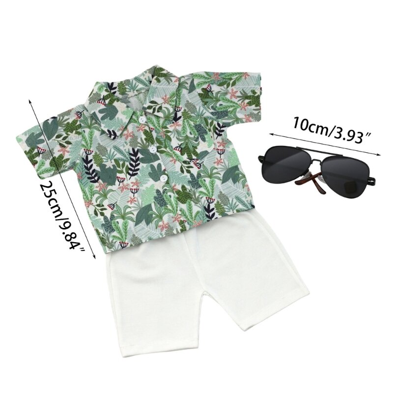 N80C Одежда для фотосессии для малышей, рубашка, шорты, солнцезащитные очки, костюм для фотосессии на день рождения