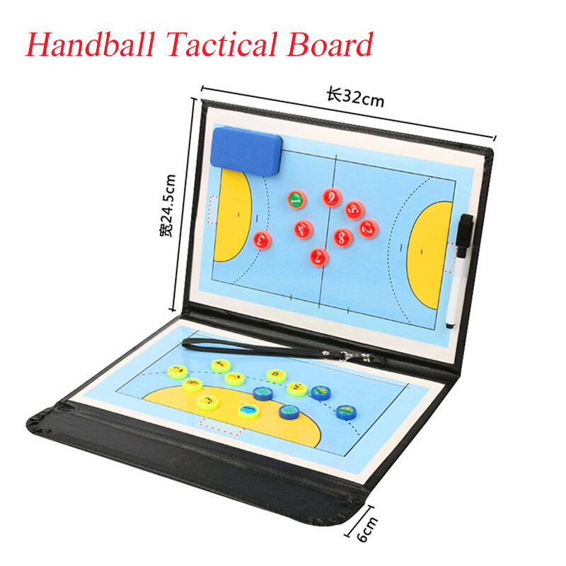 Handball Tactical Board Online tavole sportive a doppia faccia portatile pieghevole PU basket Training Game Board Magnet appunti