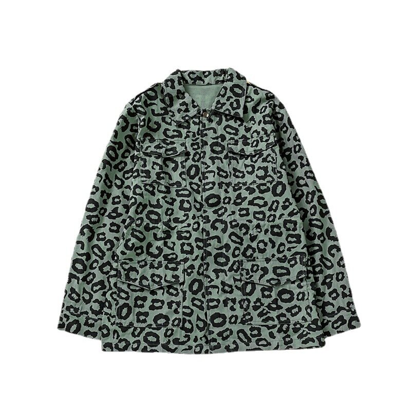 Женская свободная куртка средней длины с леопардовым принтом, Осень-зима, новинка 8511478