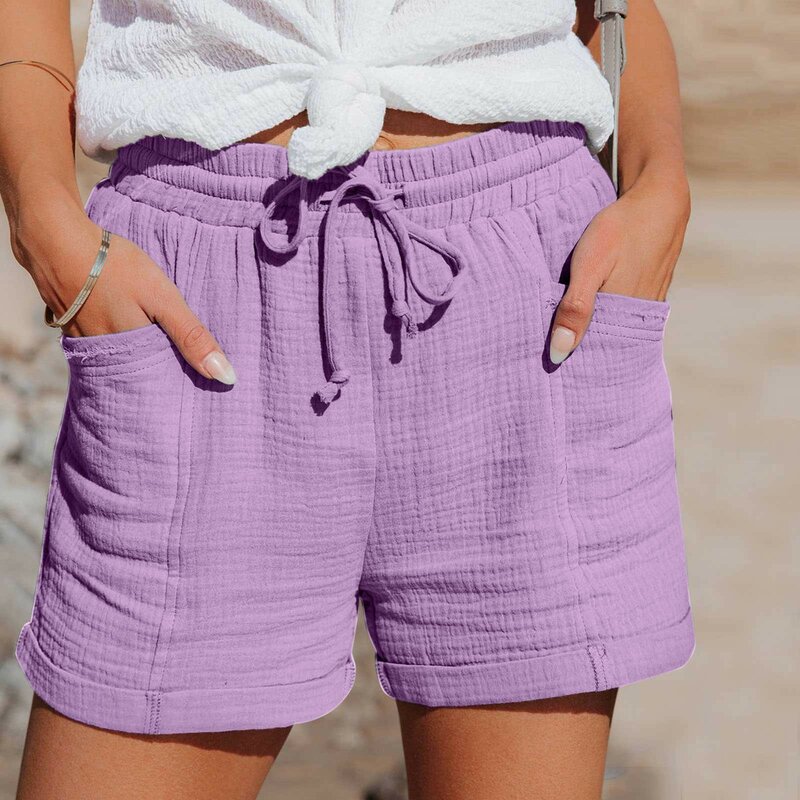 Celana pendek kasual musim panas baru 2024 celana pendek dasar wanita celana olahraga wanita mode celana pendek rumah pakaian pantai