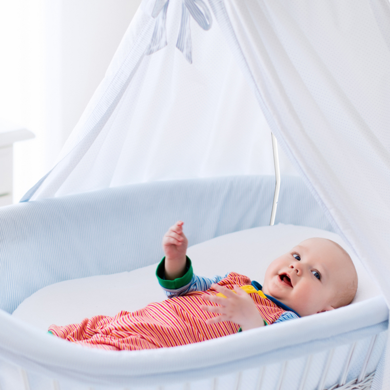 Soporte de mosquitera para cuna de bebé, accesorio Musical de acero para cama móvil