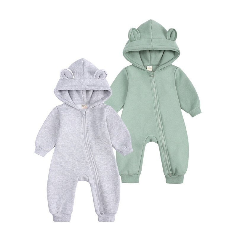 2023 Spring Autumn Newborn Baby Boys Girls Warm Clothing Long Sleeve Mom Children Romper Cotton Kids Garments Soft Pajama 0-2y