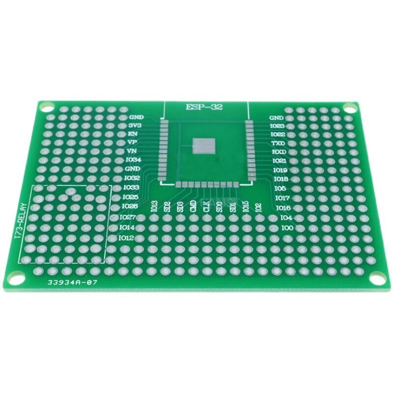 Prototipo de placa PCB de doble cara, placa de pruebas de 5x7CM, Protoshield para relé Arduino, ESP8266, WIFI, ESP-12F, ESP-12E, ESP32, ESP32S