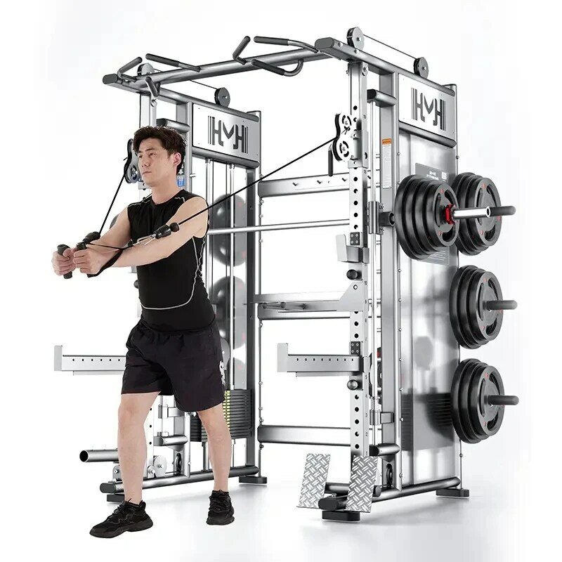 Home Commercial Use Smith Machine Multi Function Sports Gym Fitness Equipment Comprehensive Training Device Squat Rack