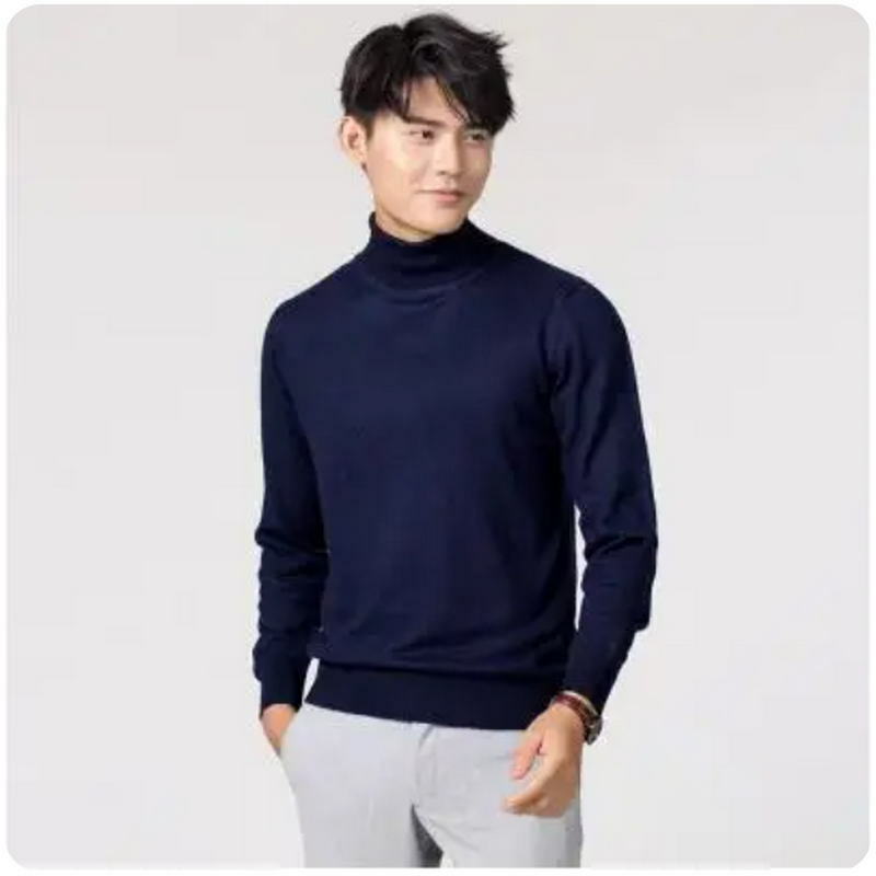 Suéter de gola alta masculino pulôver de cashmere suéteres de gola alta, camisa, roupas para outono e inverno, 2023
