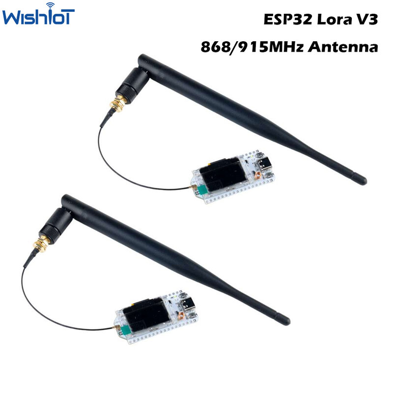 2set Lora32 V3 scheda di sviluppo Display OLED da 0.96 pollici SX1262 ESP32-S3FN8 Chip 5DBi 868/915MHz supporto Antenna per Meshtasic