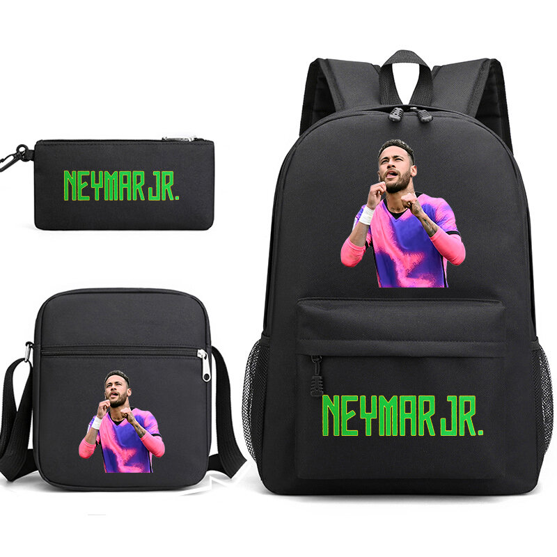 neymar avatar print zestaw tornistrów studenckich plecak młodzieżowy torba na ramię piórnik 3-częściowy zestaw