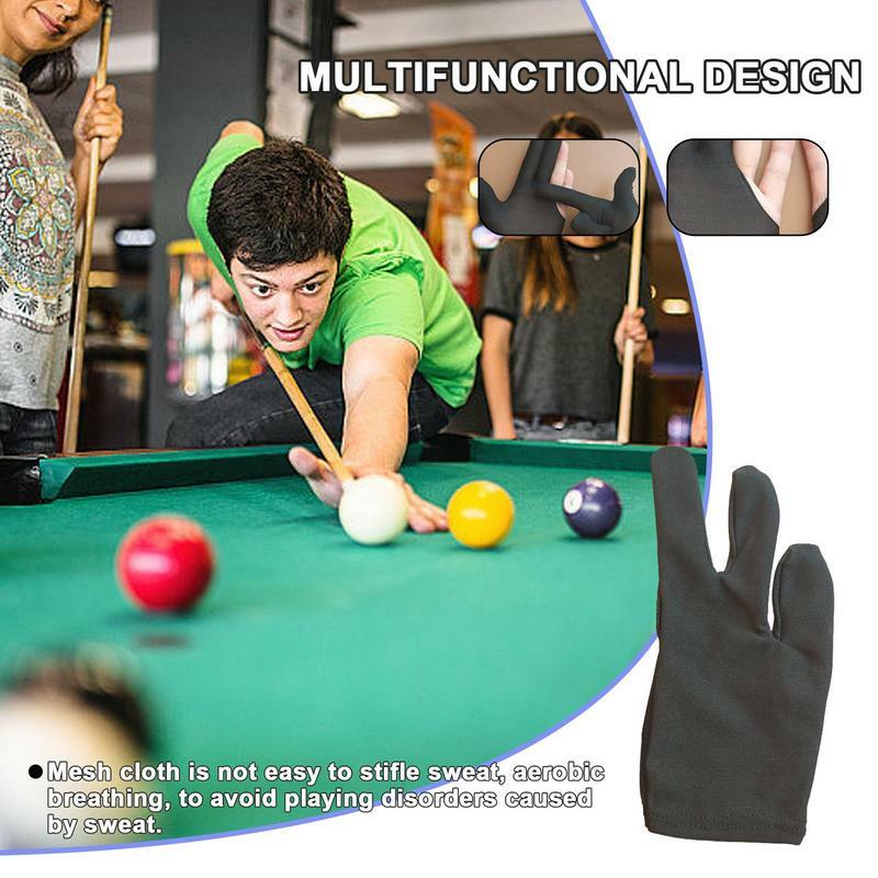 Gants de billard respirants pour hommes et femmes, gants de snooker, design à 3 doigts, 20 pièces