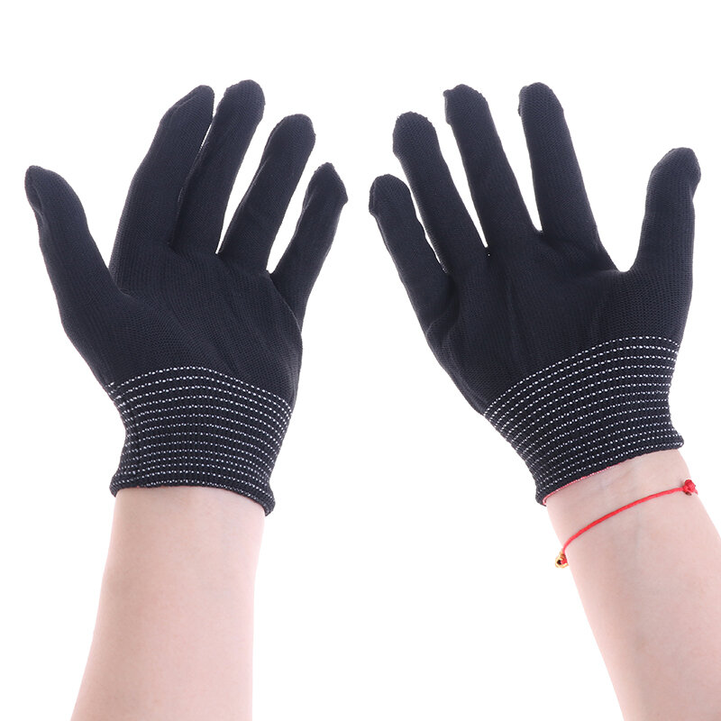 1 Paar schwarze anti statische Nylon handschuhe anti statische esd elektronische Arbeits handschuhe Arbeits schutz Nylon handschuhe