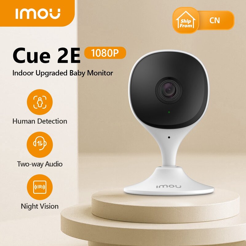 Imou Indoor Cue 2e 2mp Wifi Beveiligingscamera Babyfoon Nachtzicht Menselijke Detectie Ip Camera Videobewaking