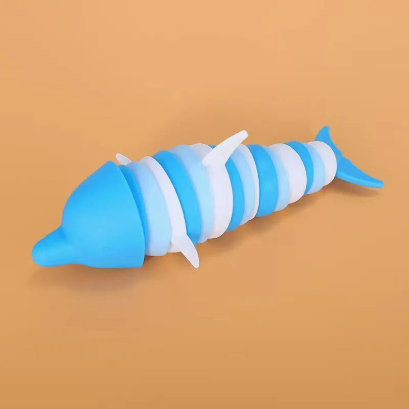 Spielzeug Stressabbau Zappeln Spielzeug Kinder Erwachsene Lustige Schnalle Slug Dolphin Shark Angst Antistress Squishy Spielzeug Keychain Zubehör