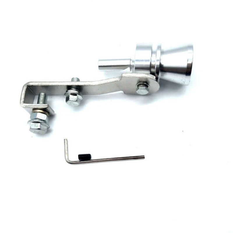 Универсальный серебристый автомобильный турбо-звуковой свисток Глушитель выхлопная труба автоматическое выдувание клапан-симулятор оптовая продажа глушитель/S M L XL