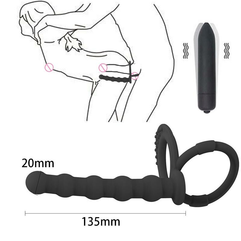 Dubbele Penetratie Anale Kraal Vibrators Dildo Vaginale Penis Ring Speeltjes Voor Koppels Homoseksueel Butt Plug Bdsm Speelgoed Adulte Xxx