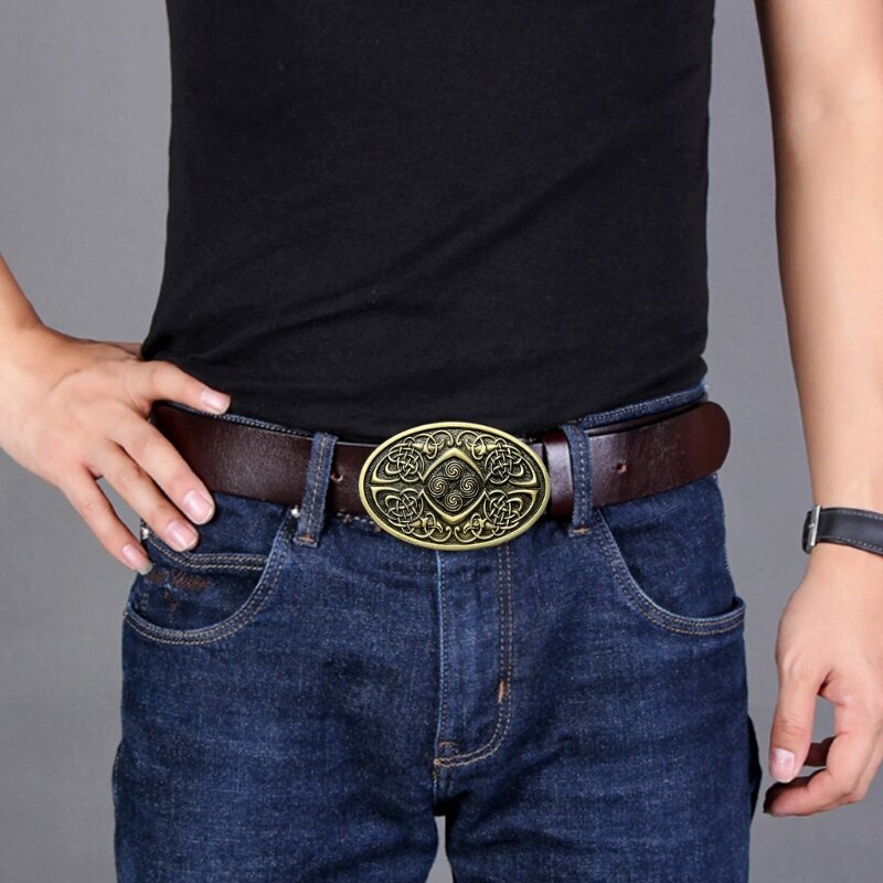 Hebilla cinturón con patrón en relieve varios tipos Metal, hebilla cinturón estilo Rock para adultos, envío directo