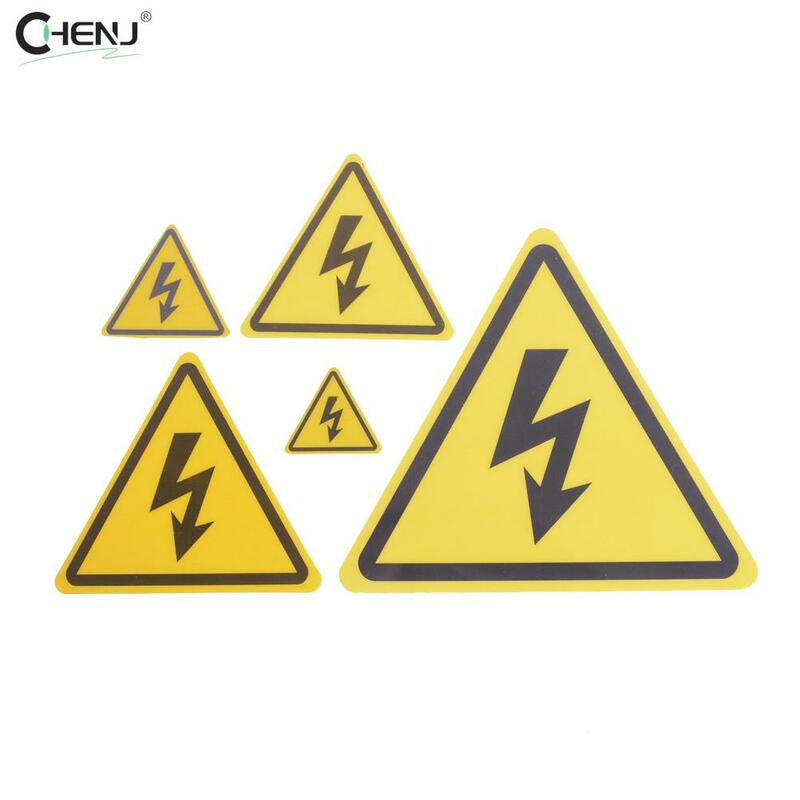جديد 2 قطعة جودة عالية خطر عالية الجهد الكهربائية تحذير السلامة تسمية علامة ملصق لاصق لامع