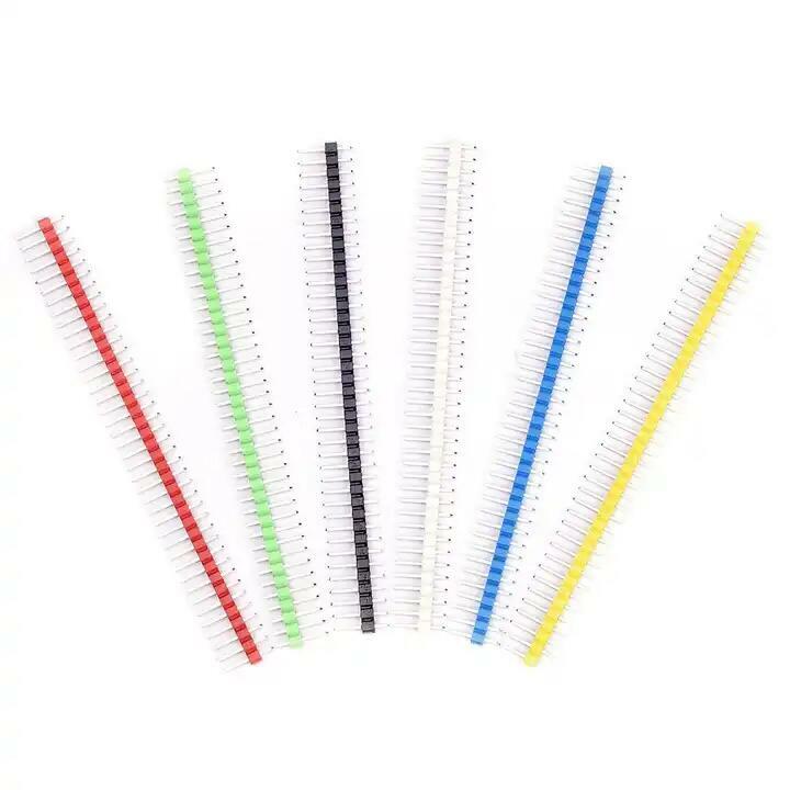 Color line pin 2.54 pitch 1*40P single row of pins single row of straight pins green/white/red/blue/yellow/black