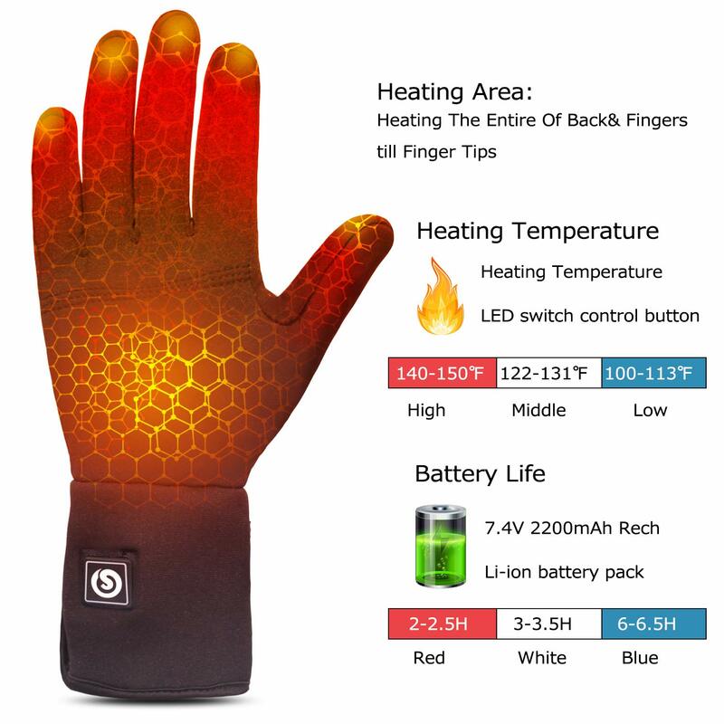 Verwarmde Handschoen Voor Mannen En Vrouwen, Oplaadbare Elektrische Batterij, Rijden, Ski, Snowboarden, Wandelen, Fietsen, Jagen, Dun
