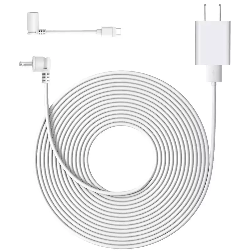 25ft/7.6m Outdoor Charging Cable for Ring Stick Up Cam Battery/Spotlight Cam Battery HD Camera with USB Port Fast Charger