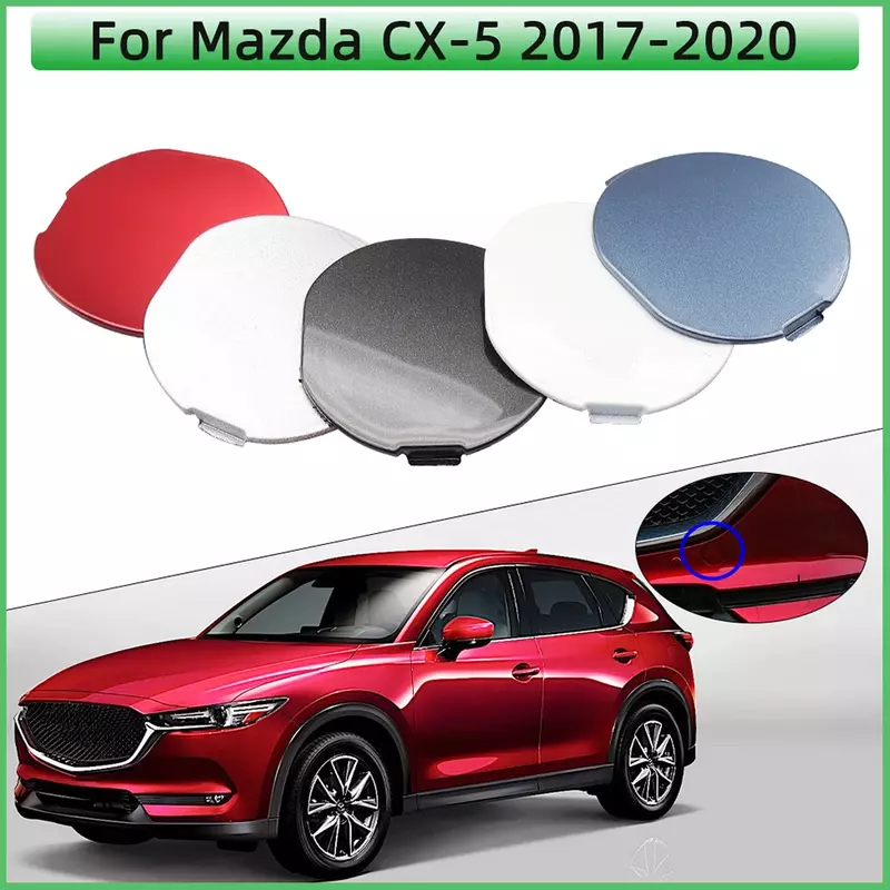 Trước Móc Kéo Bao Da Nắp Cho Xe Mazda CX5 CX-5 Kế 2017 2018 2019 2020 Xe Kéo Lôi Mắt Móc Kéo nắp Vỏ Tặng Keo Dán