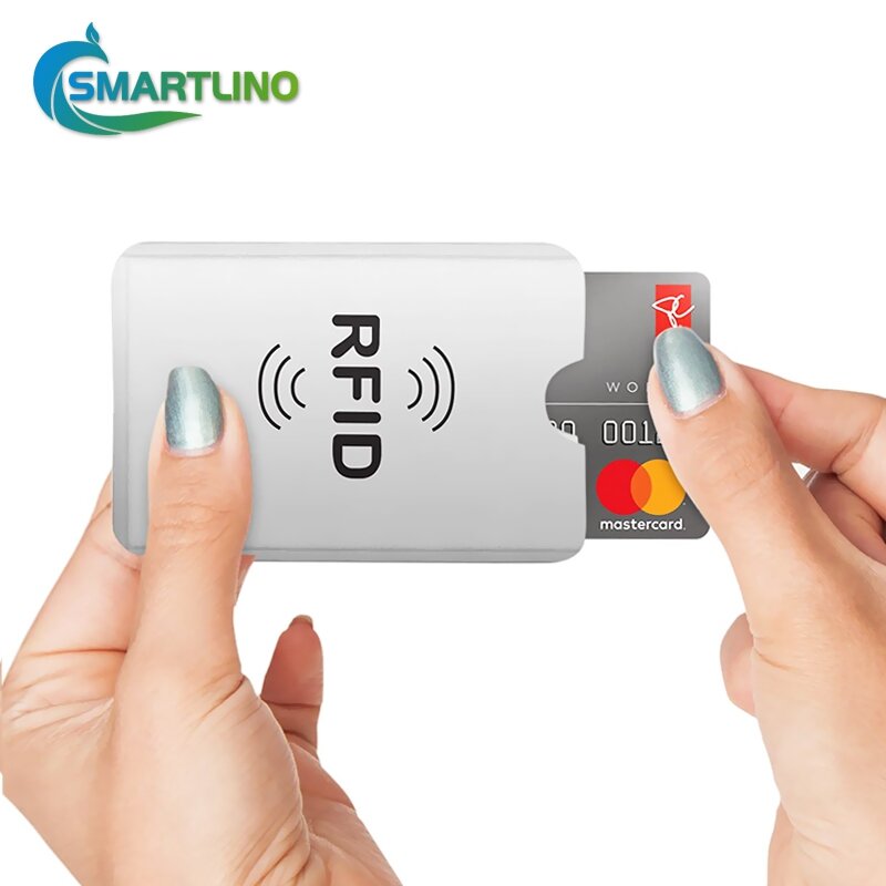 10 pz Anti-Scan foglio di alluminio manicotti per carte di credito antifurto RFID Blocking Card Holder RFID NFC schermatura protezione per carte bancarie