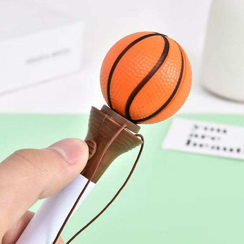 Penna a sfera che rimbalza creativa penne novità da basket penna da scrittura fissa trucco giocattoli penna a inchiostro Gel per studenti delle scuole per bambini